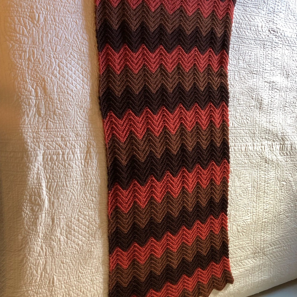 Crochet knit throw